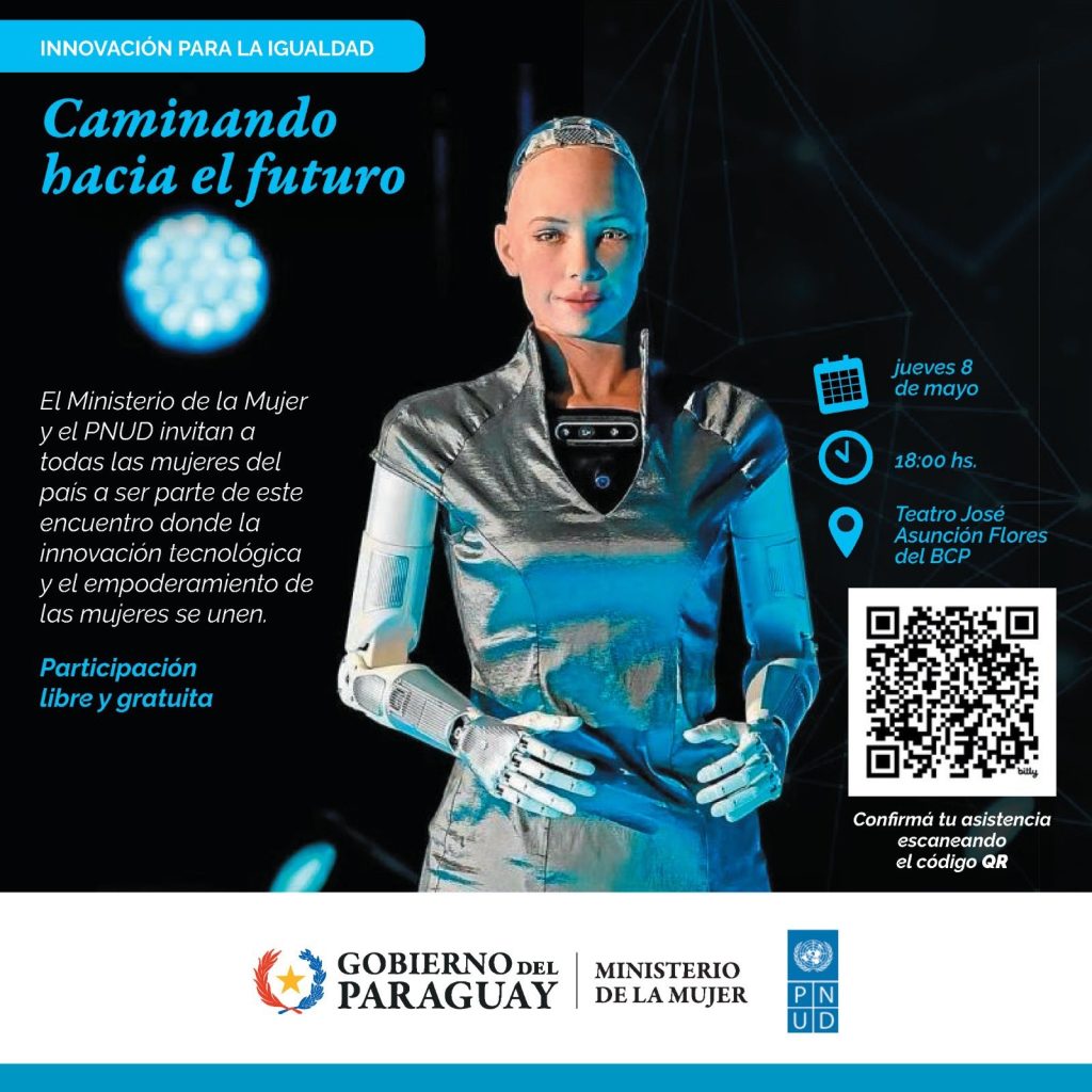 Innovación y empoderamiento femenino en encuentro con robot humanoide Sophia