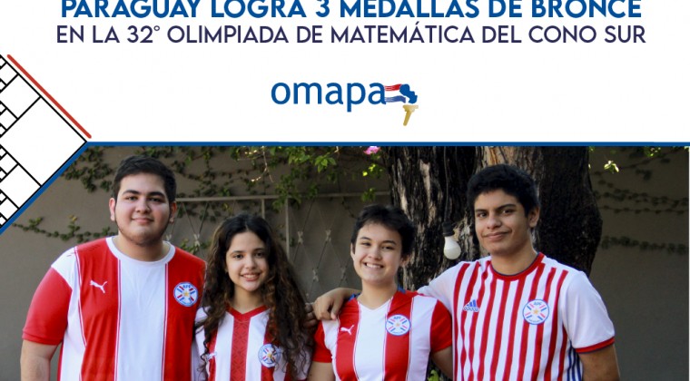 Paraguay logra tres medallas de bronce en la 32º Olimpiada Matemática del Cono Sur