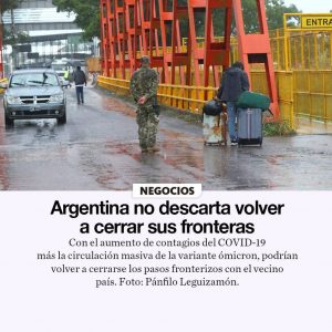 Argentina no descarta volver a cerrar sus fronteras