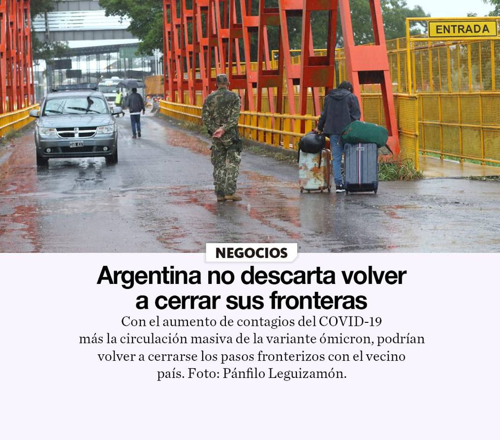 Argentina no descarta volver a cerrar sus fronteras