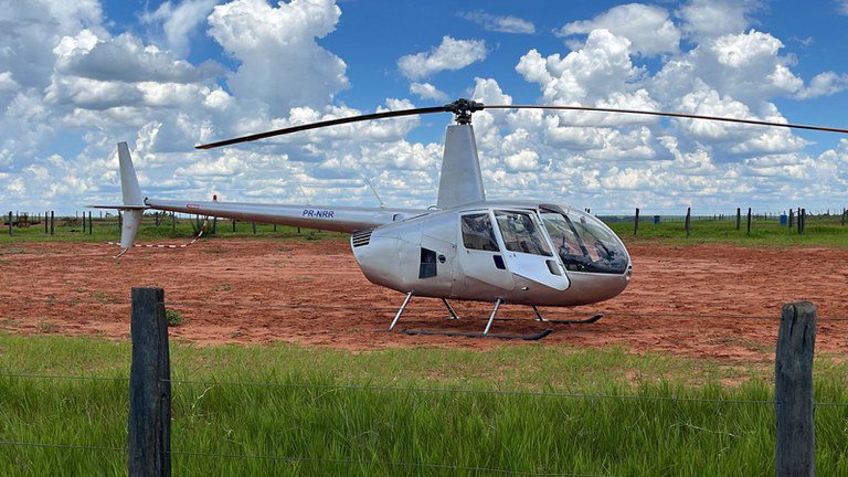 Helicóptero com 250 kg de cocaína que saiu da fronteira de MS é interceptado em SP