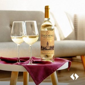 El vino #Cogorno Late Harvest, destaca por su brillante color dorado con burbujas que destellan.