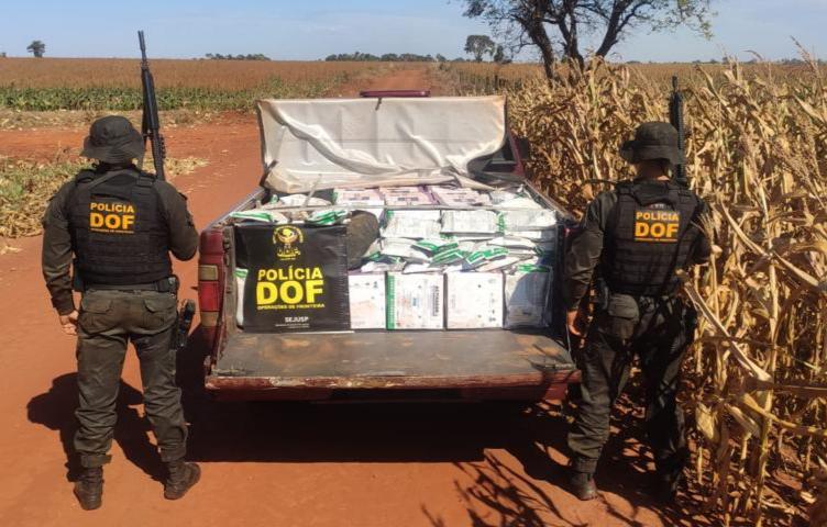 DOF apreende D-20 com quase R$ 600 mil em defensivos agrícolas contrabandeados