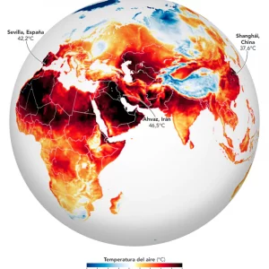 El mundo ‘se cocina’: NASA mostró un mapa de los países más calientes por la ola de calor