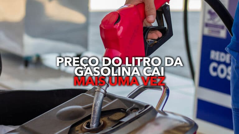 Preço do litro da gasolina cai MAIS uma vez; valor surpreende brasileiros, confira