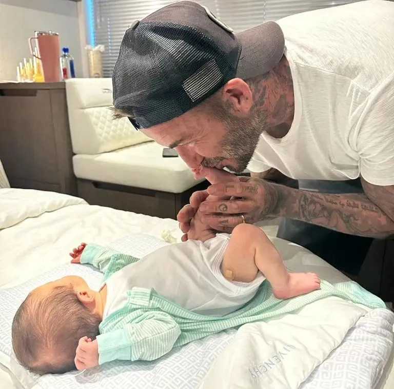 Beckham visitó al bebé de Nadia Ferreira y Marc Anthony