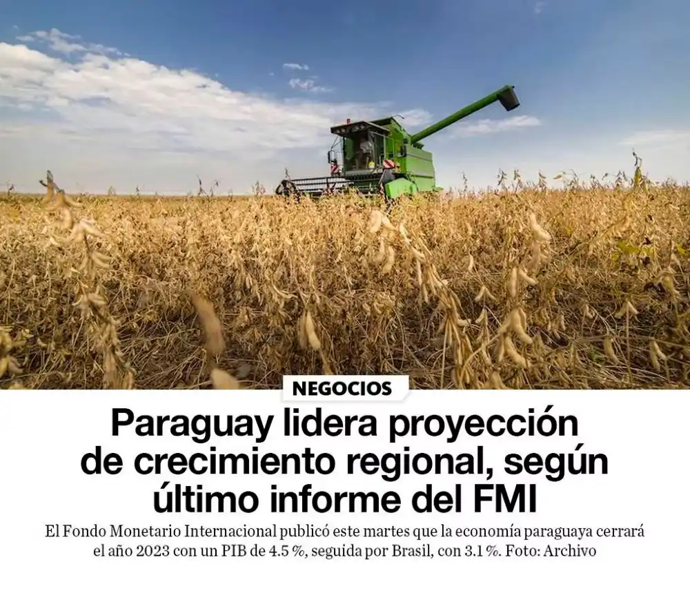 Paraguay lidera proyección de crecimiento regional, según último informe del FMI