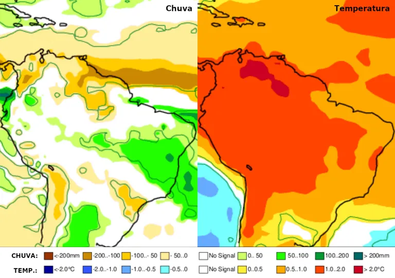 O clima no Verão 2024 no Brasil: risco de ondas de calor e chuvas oscilando de Norte a Sul! Entenda o padrão climático