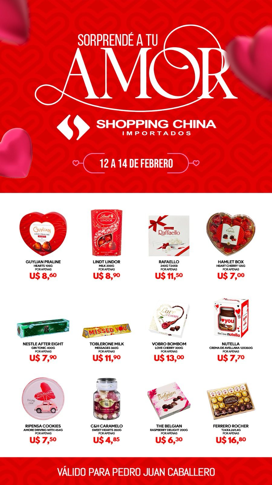 ¡Sorprendé a tu amor en grande este día de San Valentín con regalos de Shopping China!
