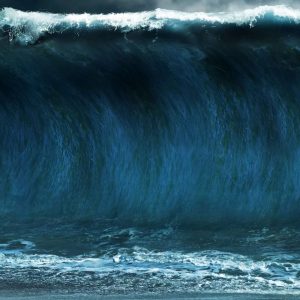 Esta muralha foi construída para conter tsunamis no Japão